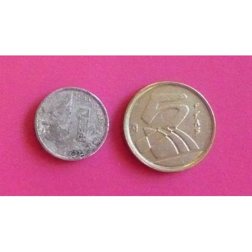 Espagne Lot De 2 Pièces De 1990 ( 1 Et 5 Pesetas)
