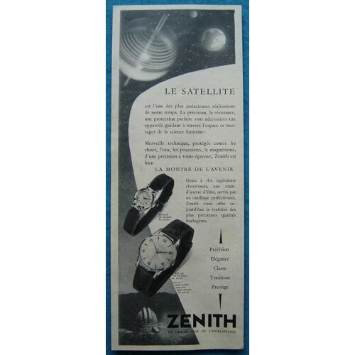 Publicité Papier - Montre Zenith De 1956