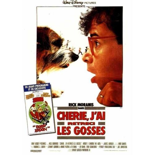 Cherie, J'ai Rétreci Les Gosses - Affiche Originale De Cinéma - Format 120x160 - De Joe Johnston Avec Rick Moranis, Matt Frewer, Marcia Strassman, Kristine Sutherland - Année 1990