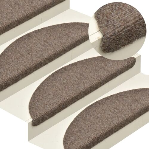 Vidaxl Tapis Autoadhésifs De Marches 10 Pcs Crème 65x21x4cm Aiguilleté