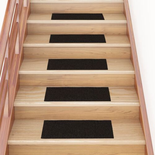 Vidaxl Tapis D'escalier Autocollants Rectangulaire 15 Pcs 60x25 Cm