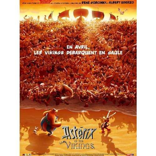 Astérix Et Les Vikings - Véritable Pré-Affiche De Cinéma Pliée- Format 40x60 Cm- De Stefan Fjeldmark Avec Les Voix De Roger Carel, Jacques Frantz, Lorànt Deutsch, Sara Forestier, Pierre Palmade - 2005
