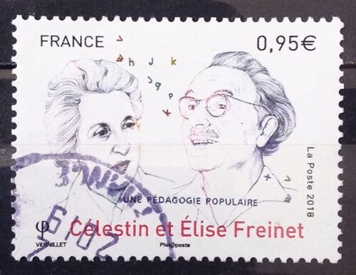 Célestin Et Elise Freinet - Une Pédagogie Populaire 0,95 (Joli N° 5269) Obl - France Année 2018 - Brn83 - N29412