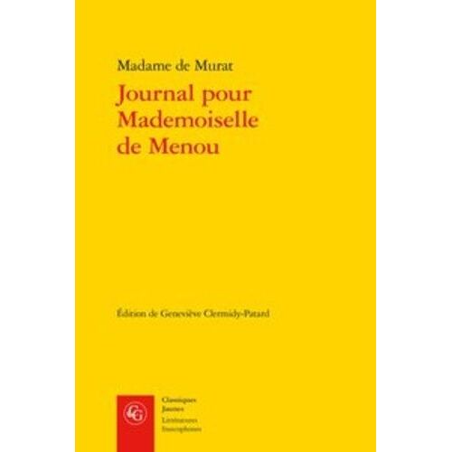 Journal Pour Mademoiselle De Menou