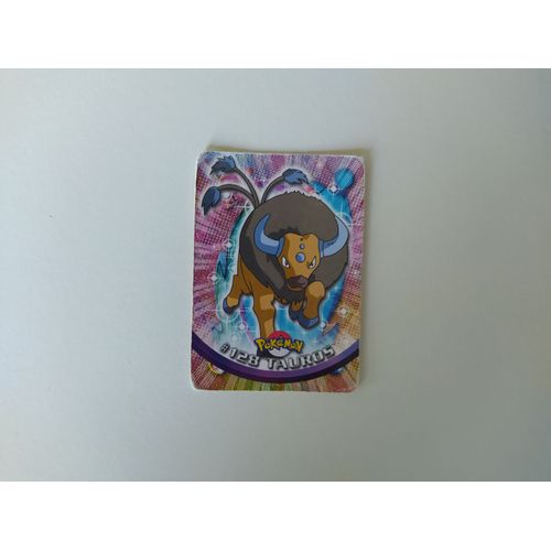 Carte Pokemon #128 Tauros - Edition Topps Tv Animation