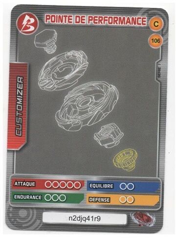 Pointe De Performance_106/160_Carte Beyblade Vf Serie 1