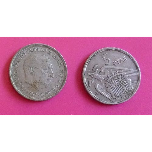 Espagne Pièce De 5 Pesetas 1957