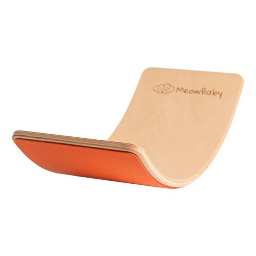 Meowbaby Planche D'équilibre Pour Enfants 80x30cm, Balance Board Avec Feutre Orange