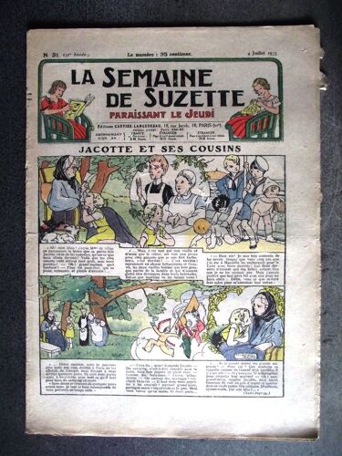 La Semaine De Suzette 4 Juillet 1935.Jacotte Et Ses Cousins