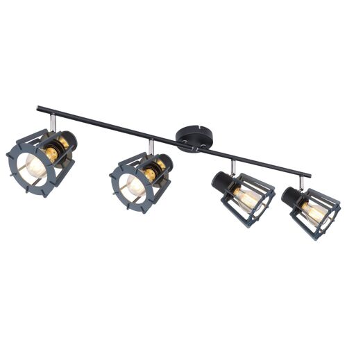 Plafonnier Spot Design Blaha - 4 Ampoules - Gris