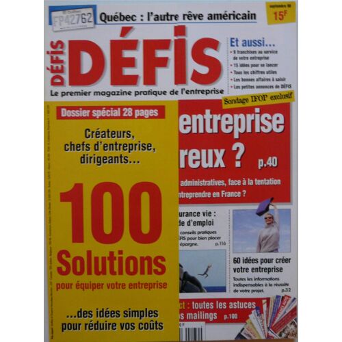 Défis N° 164 : 100 Solutions Pour Equiper Votre Entreprise