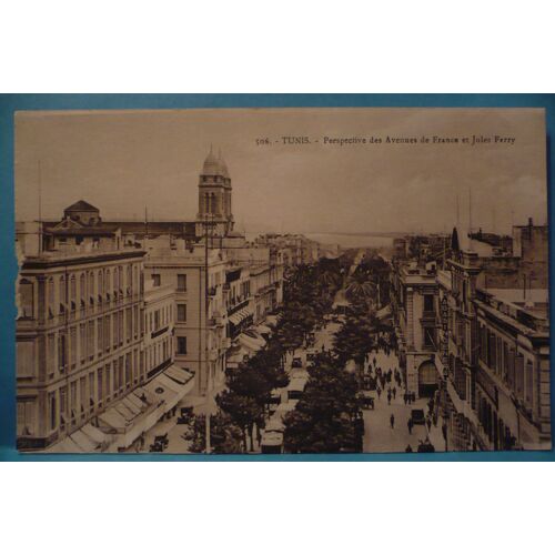 Tunis : Perspective Des Avenues De France Et Jules Ferry