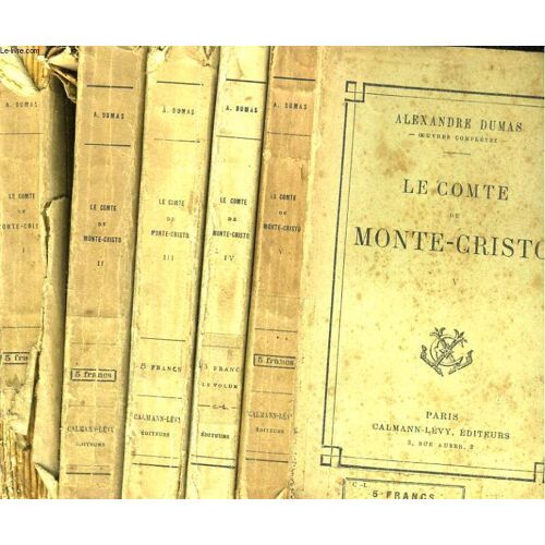 Le Comte De Monte Cristo. 5 Tomes
