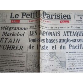 Le Petit Parisien N° 23615 Du 09/12/1941 : Télégramme De Pétain Au Fuhrer / Les Polonais Attaquent