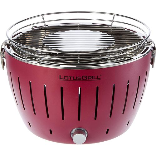 Lotusgrill Barbecue Violet (Mod. Mini Ø 25,8 Cm) Avec Piles Et Câble D'alimentation Usb