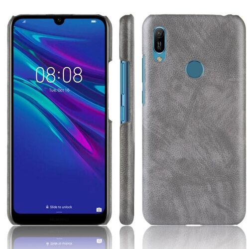 Rétro Étui Pour Huawei Y6 2019 Rétro Modèle De Litchi Anti Éraflure Housse De Protection Compatibilité - Gris
