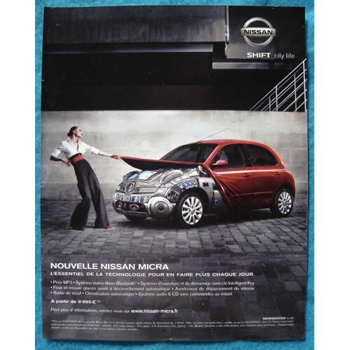 Publicité Papier - Voiture Nissan Micra De 2007