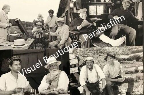 Les Enfants Du Marais - Photos De Presse De Cinéma Argentique Noir & Blanc - Format 13x18 Cm - Jacques Villeret, Jacques Gamblin, André Dussollier, Michel Serrault, Eric Cantona, Jean Becker - 1999