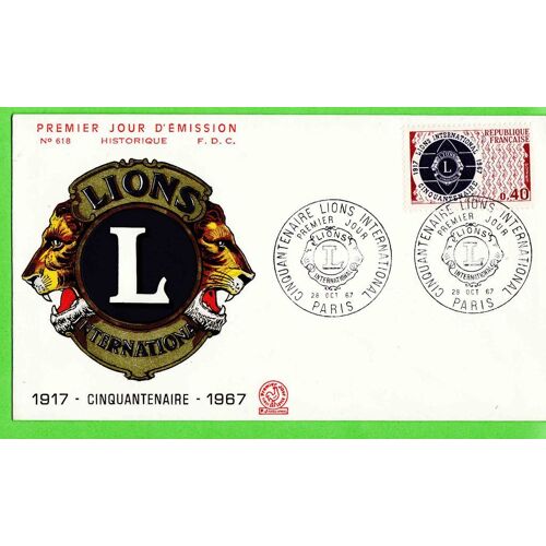 Enveloppe Premier Jour - Cinquantenaire Du Lions Intrnational 1967