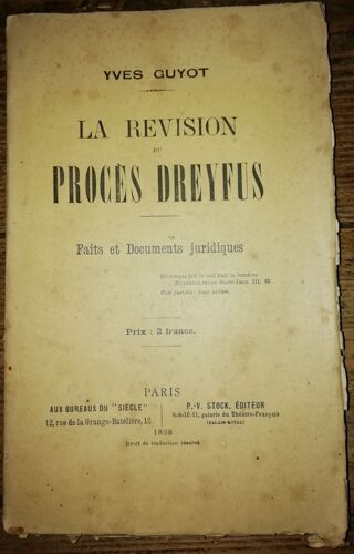 La Révision Du Procès Dreyfus Faits Et Documents Juridiques