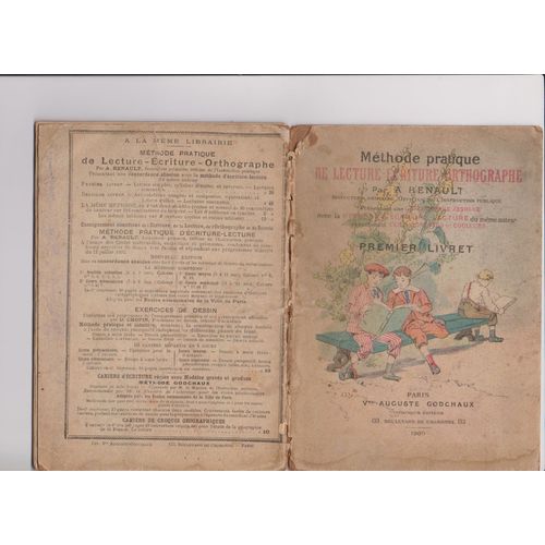 Premier Livret Renault, Méthode Pratique De Lecture-Écriture-Orthographe (Présentant Une Concordance Absolue Avec La Méthode D'écriture-Lecture Du Même Auteur)