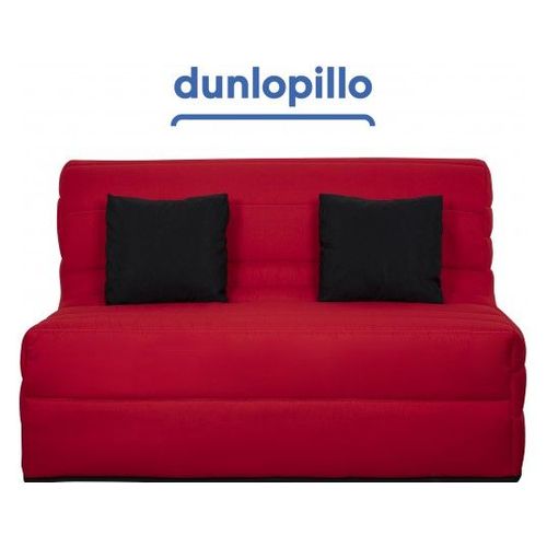 Canapé Lit Alix Bz 140 Mousse 35 Kg Couette Rouge