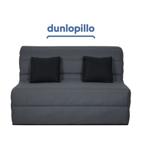 Canapé Lit Caly Bz 140 Mousse 28 Kg Couette Grise