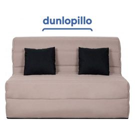 Canapé lit Alix BZ 140 mousse 35 kg couette taupe