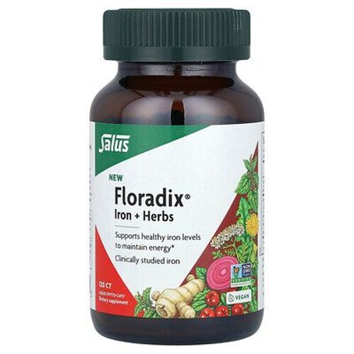 Floradix® Iron + Herbs, 120 Liquid Phyto-Caps 