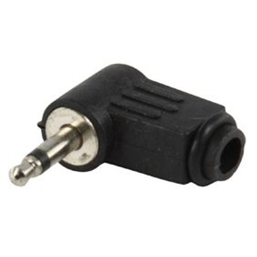 fiches jack 3.5 male mono coudee corps plastique NOIR connecteur nickel a souder