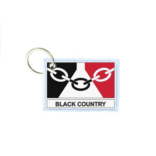 Porte Cles Cle Clefs Imprime Double Face Drapeau Royaume Uni Black County