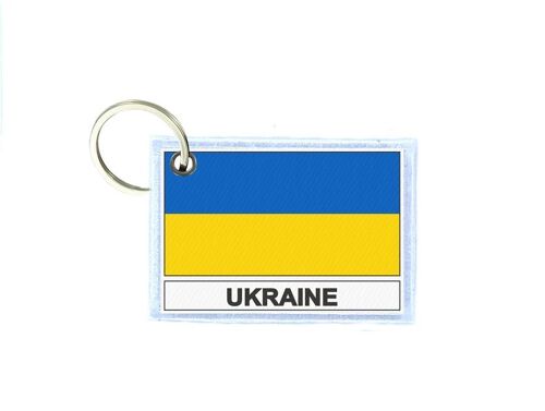 Porte Cles Cle Clefs Imprime Double Face Drapeau Ua Ukraine
