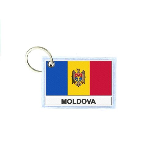 Porte Cles Cle Clefs Imprime Double Face Drapeau Md Moldavie