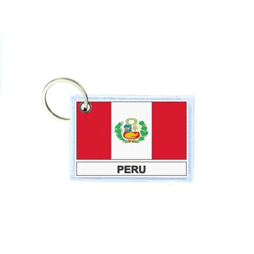 Porte Cles Cle Clefs Imprime Double Face Drapeau Pe Perou