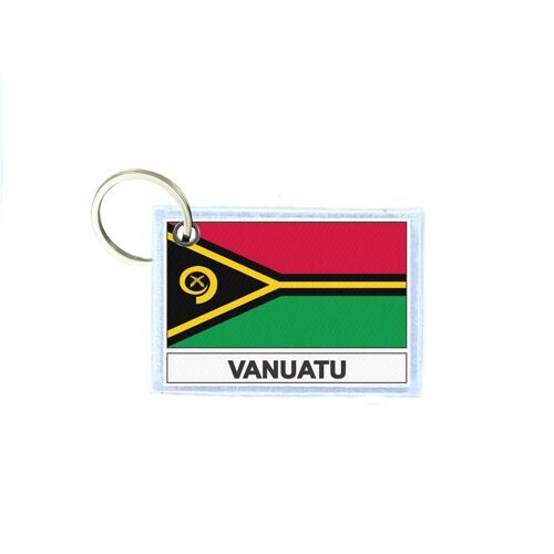 Porte Cles Cle Clefs Imprime Double Face Drapeau Vu Vanuatu
