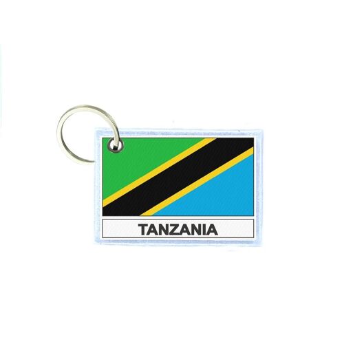 Porte Cles Cle Clefs Imprime Double Face Drapeau Eat Tanzanie