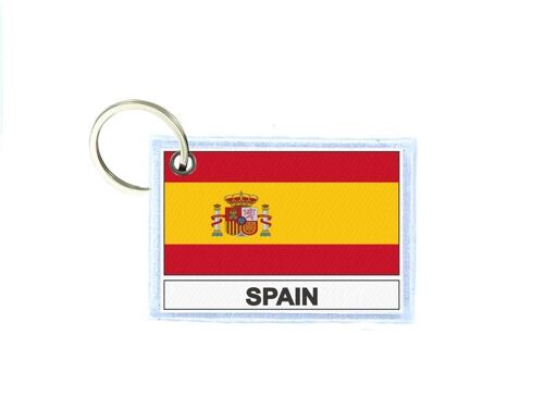 Porte Cles Cle Clefs Imprime Double Face Drapeau E Espagne