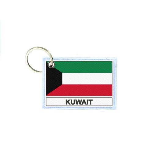Porte Cles Cle Clefs Imprime Double Face Drapeau Kwt Koweit