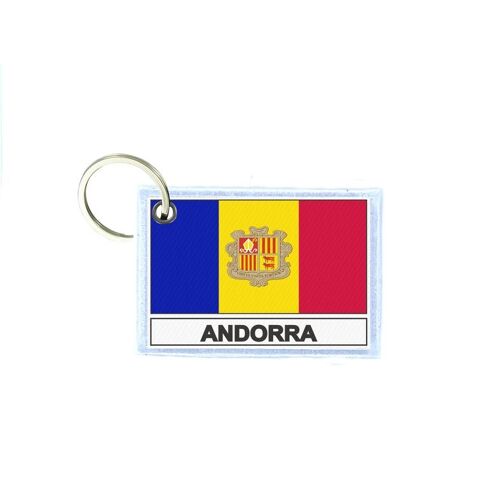 Porte Cles Cle Clefs Imprime Double Face Drapeau And Andorre Andorra