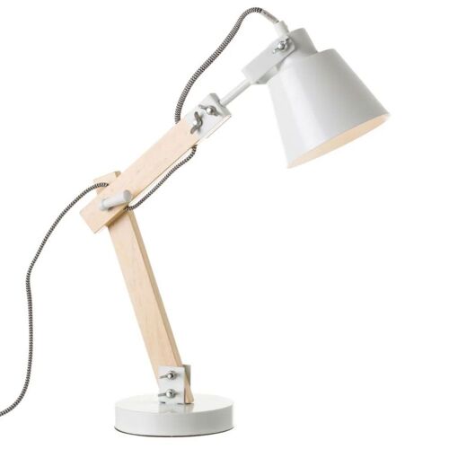 Lampe En Bois Et Métal 13 X 14 X 43 Cm
