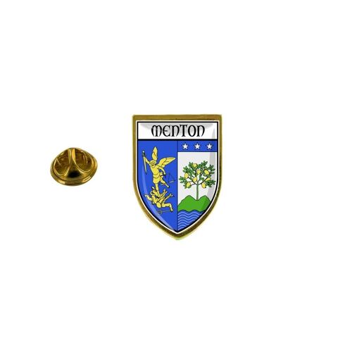 Pins Pin Badge Pin's Souvenir Ville Drapeau Pays Blason Ecusson Menton France R2