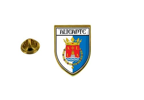 Pins Pin Badge Pin's Souvenir Ville Drapeau Pays Blason Espagne Alicante