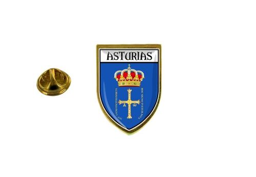 Pins Pin Badge Pin's Souvenir Drapeau Pays Blason Espagne Asturies Asturias