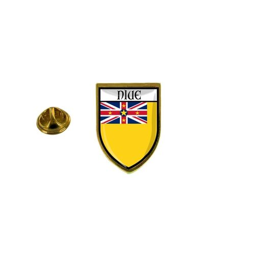 Pins Pin Badge Pin's Souvenir Ville Drapeau Pays Blason Niue