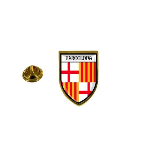 Pins Pin Badge Pin's Souvenir Ville Drapeau Pays Blason Barcelone Barcelona