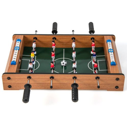 Baby foot adulte avec 2 panneaux de score 2 balles jeu de table soccer 51 x 30,5 x 9 cm Helloshop26 20_0007740