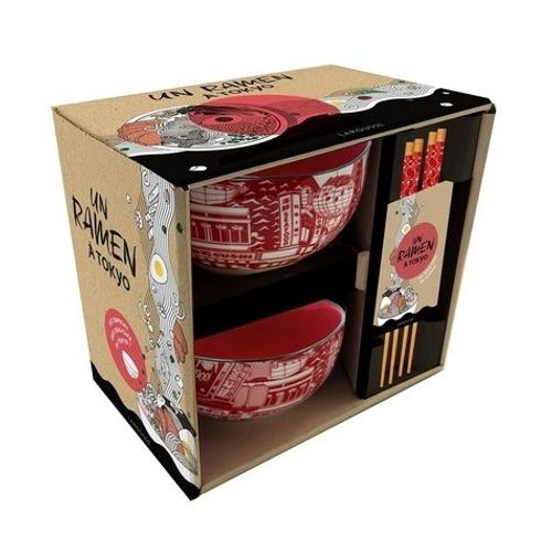 Un Ramen À Tokyo - Coffret Avec 2 Bols À Ramen, 2 Paires De Baguettes Et 1 Livre De Recettes