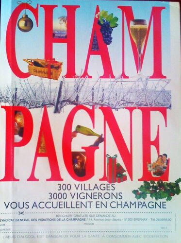 Publicité Ancienne (Décembre 1993) Du Syndicat Général Des Vignerons De La Champagne En Faveur Du " Champagne "