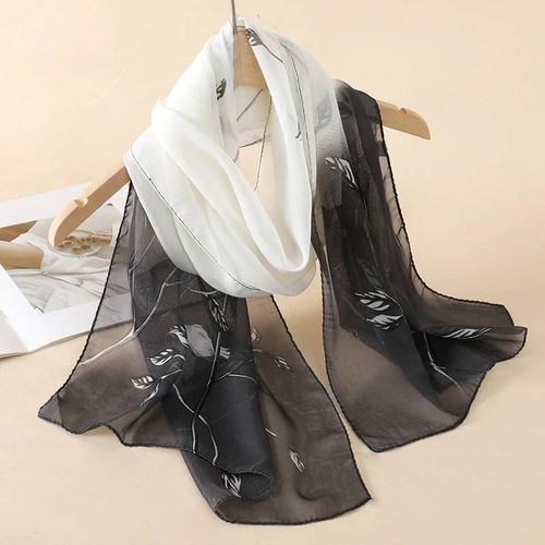 Écharpe En Mousseline De Soie Imprimée Pour Femmes,Châle,Protection Solaire,Turban,Longue Enveloppe,Plage,Voyage,Accessoires De Plein Air,Bandeau Tendance,Nouvelle Collection 2024--10