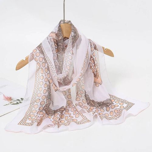 Écharpe En Mousseline De Soie Imprimée Pour Femmes,Châle,Protection Solaire,Turban,Longue Enveloppe,Plage,Voyage,Accessoires De Plein Air,Bandeau Tendance,Nouvelle Collection 2024--30